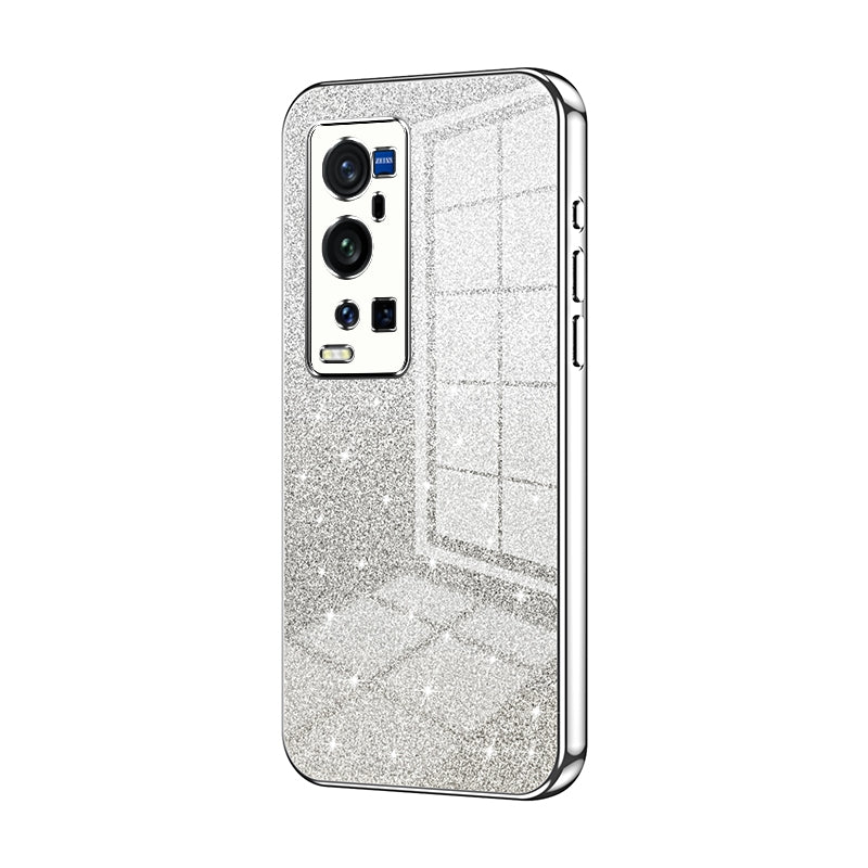 vivo X60 Pro+ Luxurious Electroplated Gradient Glitter Powder Case - Enhanced Lens Protection