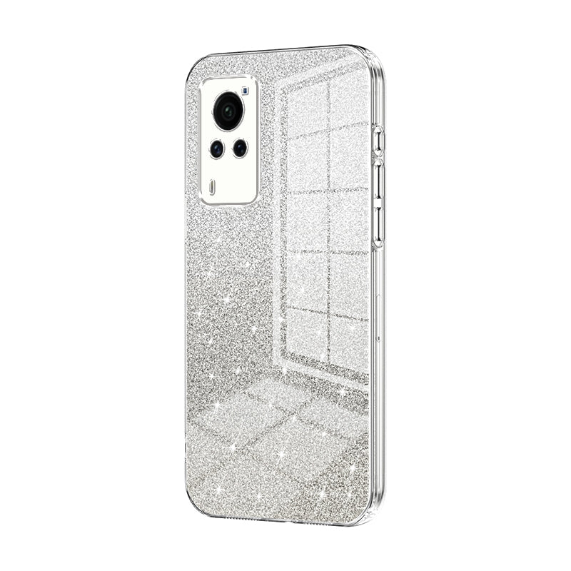 vivo X60 Curved Screen Luxurious Electroplated Gradient Glitter Powder Case - Enhanced Lens Protection