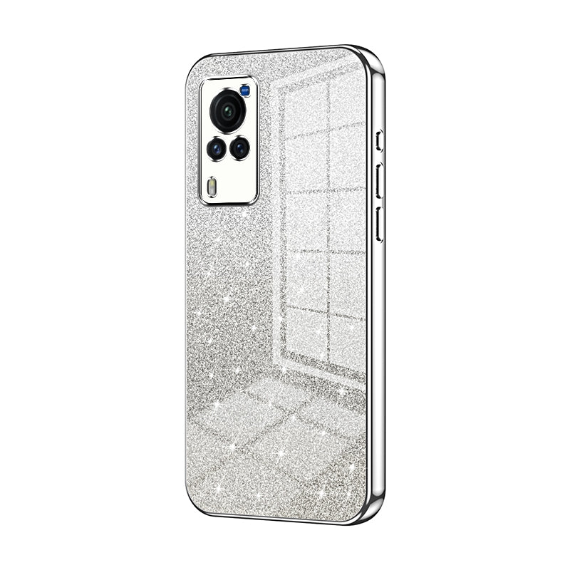 vivo X60 Curved Screen Luxurious Electroplated Gradient Glitter Powder Case - Enhanced Lens Protection