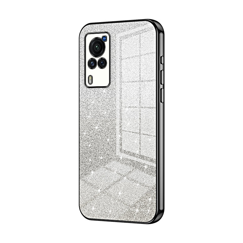 vivo X60 Curved Screen Luxurious Electroplated Gradient Glitter Powder Case - Enhanced Lens Protection