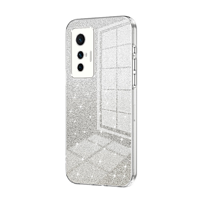 vivo X70 Luxurious Electroplated Gradient Glitter Powder Case - Enhanced Lens Protection