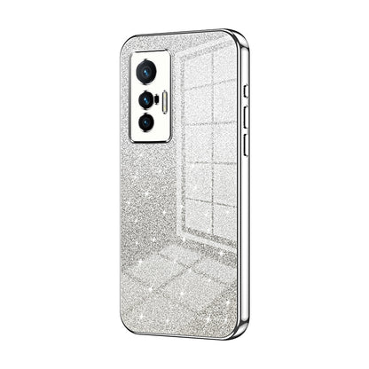 vivo X70 Luxurious Electroplated Gradient Glitter Powder Case - Enhanced Lens Protection