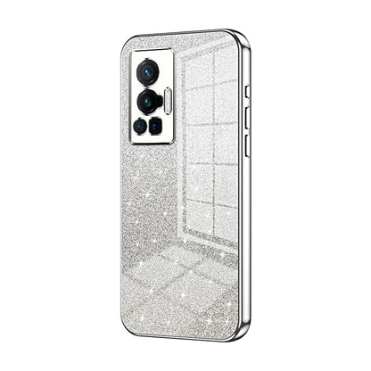 vivo X70 Pro Luxurious Electroplated Gradient Glitter Powder Case - Enhanced Lens Protection