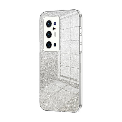 vivo X70 Pro+ Luxurious Electroplated Gradient Glitter Powder Case - Enhanced Lens Protection