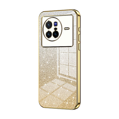 vivo X80 Luxurious Electroplated Gradient Glitter Powder Case - Enhanced Lens Protection