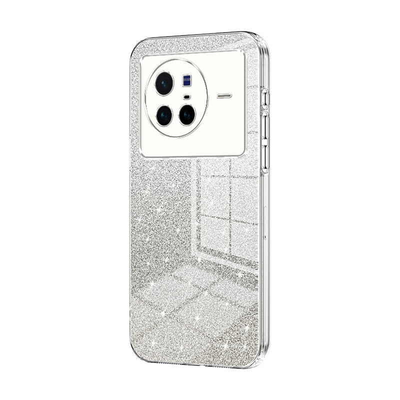 vivo X80 Luxurious Electroplated Gradient Glitter Powder Case - Enhanced Lens Protection