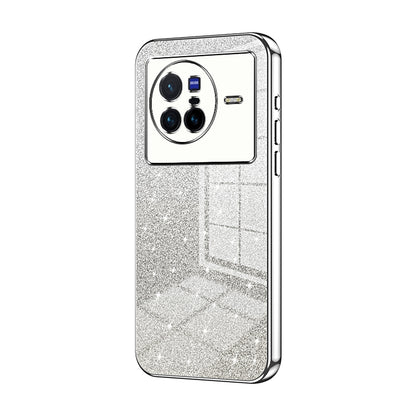 vivo X80 Luxurious Electroplated Gradient Glitter Powder Case - Enhanced Lens Protection