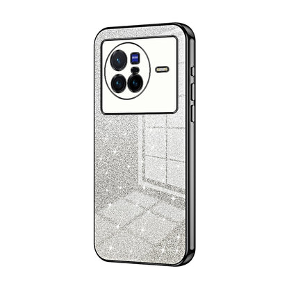 vivo X80 Luxurious Electroplated Gradient Glitter Powder Case - Enhanced Lens Protection