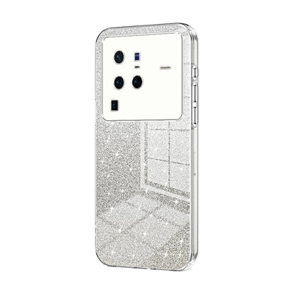 vivo X80 Pro Luxurious Electroplated Gradient Glitter Powder Case - Enhanced Lens Protection