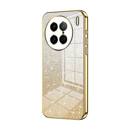 vivo X90 Pro Luxurious Electroplated Gradient Glitter Powder Case - Enhanced Lens Protection