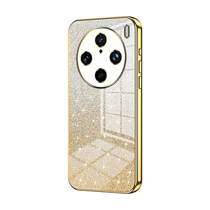 vivo X100 Pro Luxurious Electroplated Gradient Glitter Powder Case - Enhanced Lens Protection