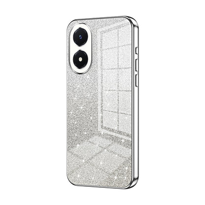 vivo Y02s Luxurious Electroplated Gradient Glitter Powder Case - Enhanced Lens Protection