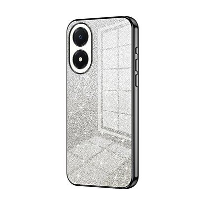 vivo Y02s Luxurious Electroplated Gradient Glitter Powder Case - Enhanced Lens Protection