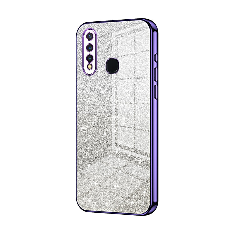 vivo Y5s Luxurious Electroplated Gradient Glitter Powder Case - Enhanced Lens Protection