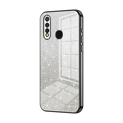 For vivo Y19 Luxurious Electroplated Gradient Glitter Powder Case - Enhanced Lens Protection