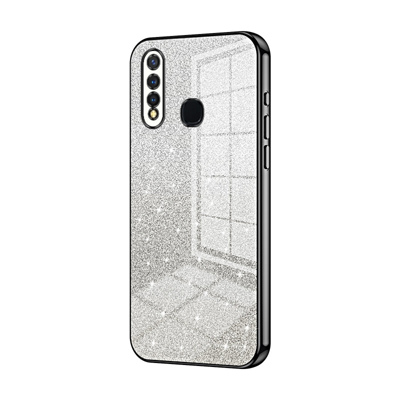 vivo Z5i Luxurious Electroplated Gradient Glitter Powder Case - Enhanced Lens Protection