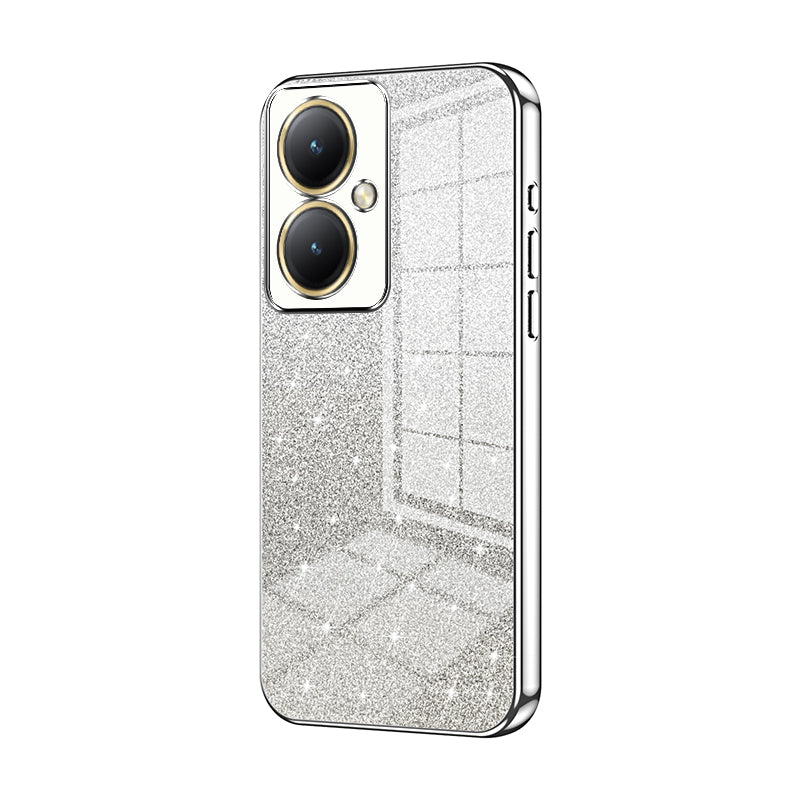 vivo Y35M+ Luxurious Electroplated Gradient Glitter Powder Case - Enhanced Lens Protection