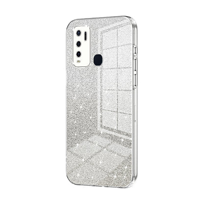 vivo Y50 Luxurious Electroplated Gradient Glitter Powder Case - Enhanced Lens Protection