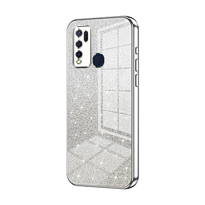 vivo Y30 Luxurious Electroplated Gradient Glitter Powder Case - Enhanced Lens Protection