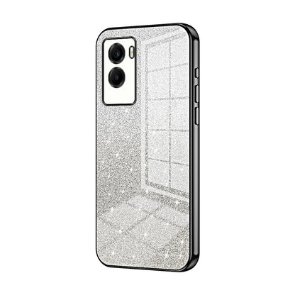 vivo Y55s 2021 Luxurious Electroplated Gradient Glitter Powder Case - Enhanced Lens Protection