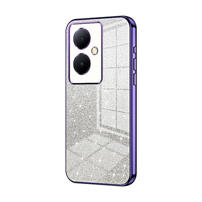 vivo V29 Lite Luxurious Electroplated Gradient Glitter Powder Case - Enhanced Lens Protection