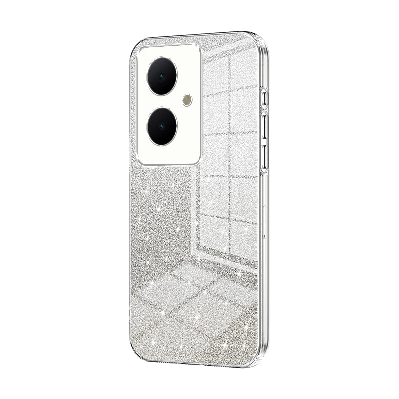 vivo Y78+ 5G Luxurious Electroplated Gradient Glitter Powder Case - Enhanced Lens Protection