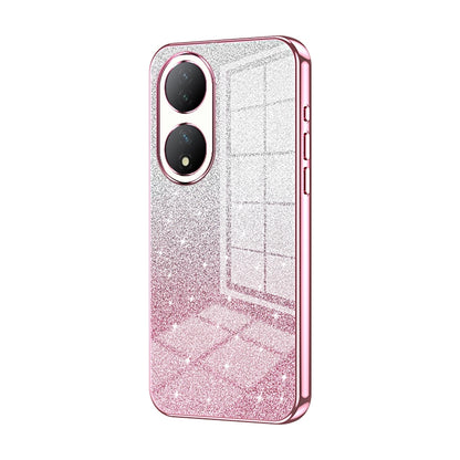 vivo Y100A Luxurious Electroplated Gradient Glitter Powder Case - Enhanced Lens Protection