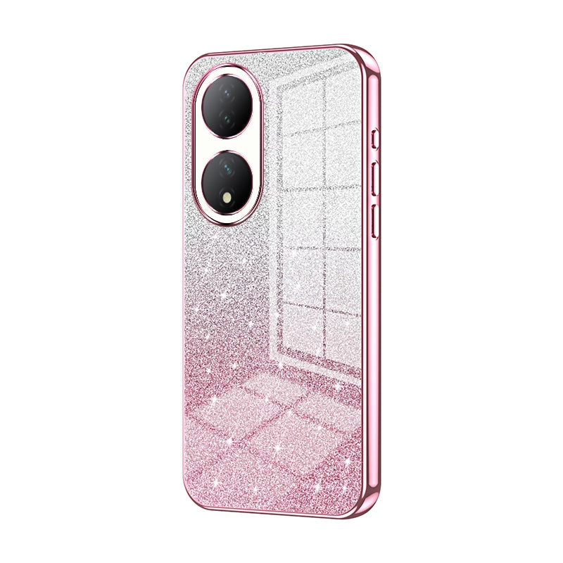 vivo Y100 Luxurious Electroplated Gradient Glitter Powder Case - Enhanced Lens Protection