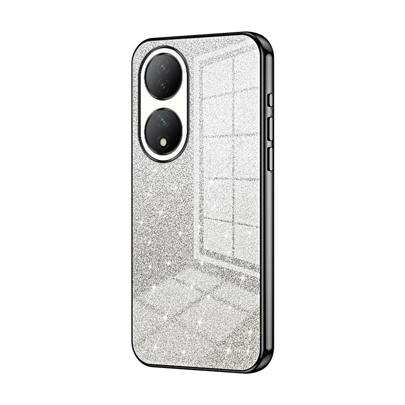 vivo Y100A Luxurious Electroplated Gradient Glitter Powder Case - Enhanced Lens Protection