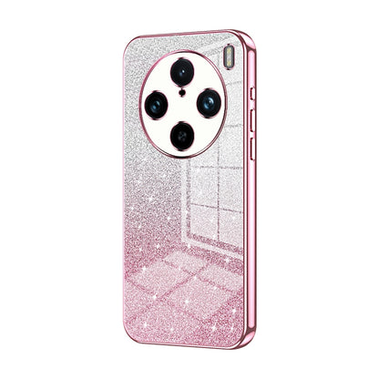 vivo X100s Pro Luxurious Electroplated Gradient Glitter Powder Case - Enhanced Lens Protection