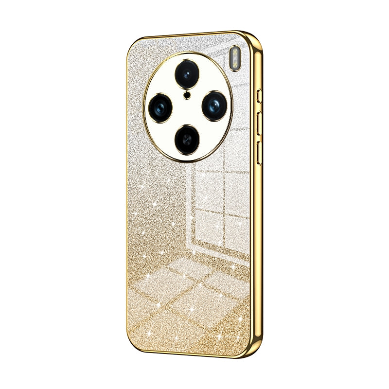 vivo X100s Pro Luxurious Electroplated Gradient Glitter Powder Case - Enhanced Lens Protection