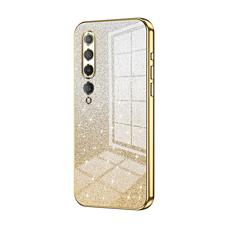 Xiaomi Mi 10 5G Luxurious Electroplated Gradient Glitter Powder Case - Enhanced Lens Protection