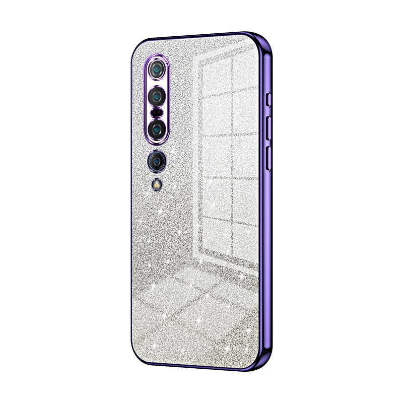 Xiaomi Mi 10 Pro 5G Luxurious Electroplated Gradient Glitter Powder Case - Enhanced Lens Protection