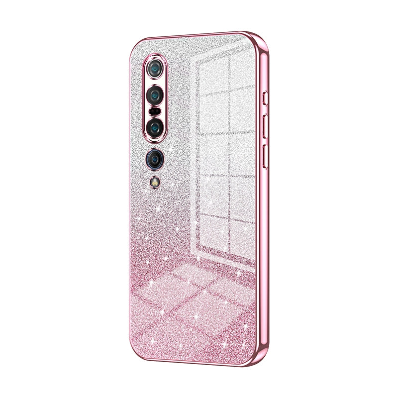 Xiaomi Mi 10 Pro 5G Luxurious Electroplated Gradient Glitter Powder Case - Enhanced Lens Protection