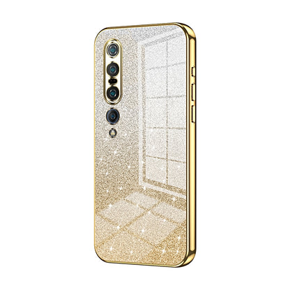 Xiaomi Mi 10 Pro 5G Luxurious Electroplated Gradient Glitter Powder Case - Enhanced Lens Protection