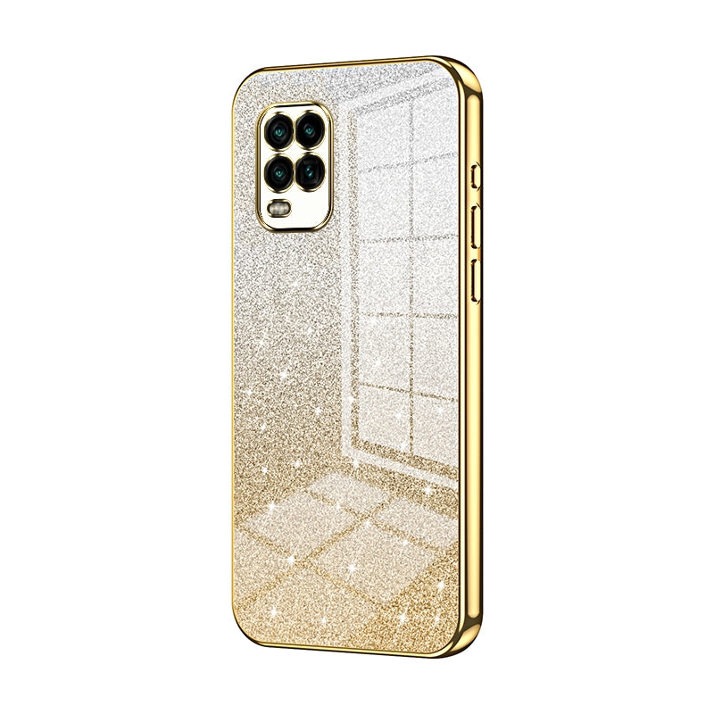 Xiaomi Mi 10 Lite 5G Luxurious Electroplated Gradient Glitter Powder Case - Enhanced Lens Protection