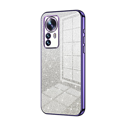 Xiaomi 12 Pro Luxurious Electroplated Gradient Glitter Powder Case - Enhanced Lens Protection