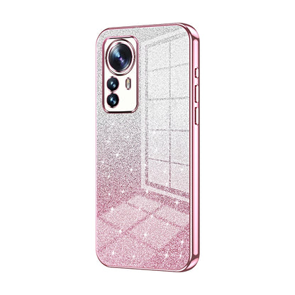 Xiaomi 12 Pro Luxurious Electroplated Gradient Glitter Powder Case - Enhanced Lens Protection