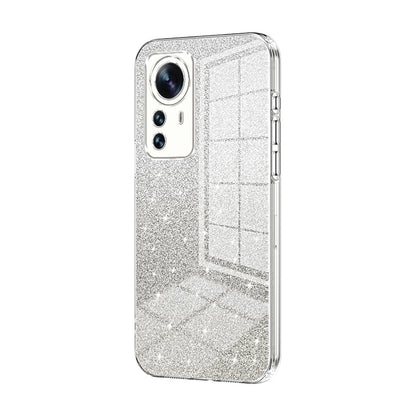 Xiaomi 12 Pro Luxurious Electroplated Gradient Glitter Powder Case - Enhanced Lens Protection