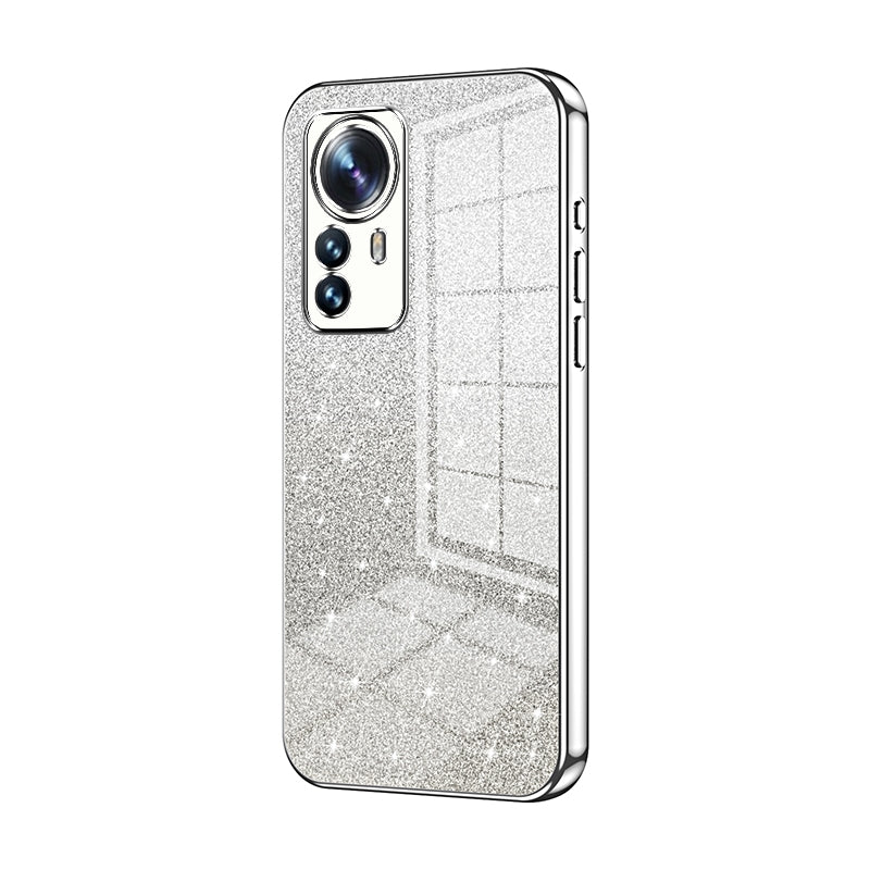 Xiaomi 12 Pro Luxurious Electroplated Gradient Glitter Powder Case - Enhanced Lens Protection