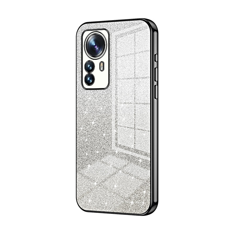 Xiaomi 12 Pro Luxurious Electroplated Gradient Glitter Powder Case - Enhanced Lens Protection