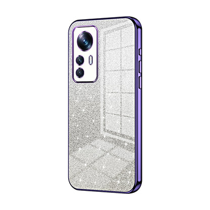 Xiaomi 12T Pro Luxurious Electroplated Gradient Glitter Powder Case - Enhanced Lens Protection