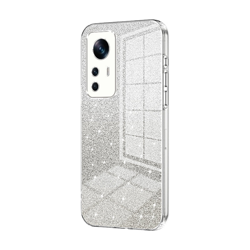 Xiaomi 12T Pro Luxurious Electroplated Gradient Glitter Powder Case - Enhanced Lens Protection