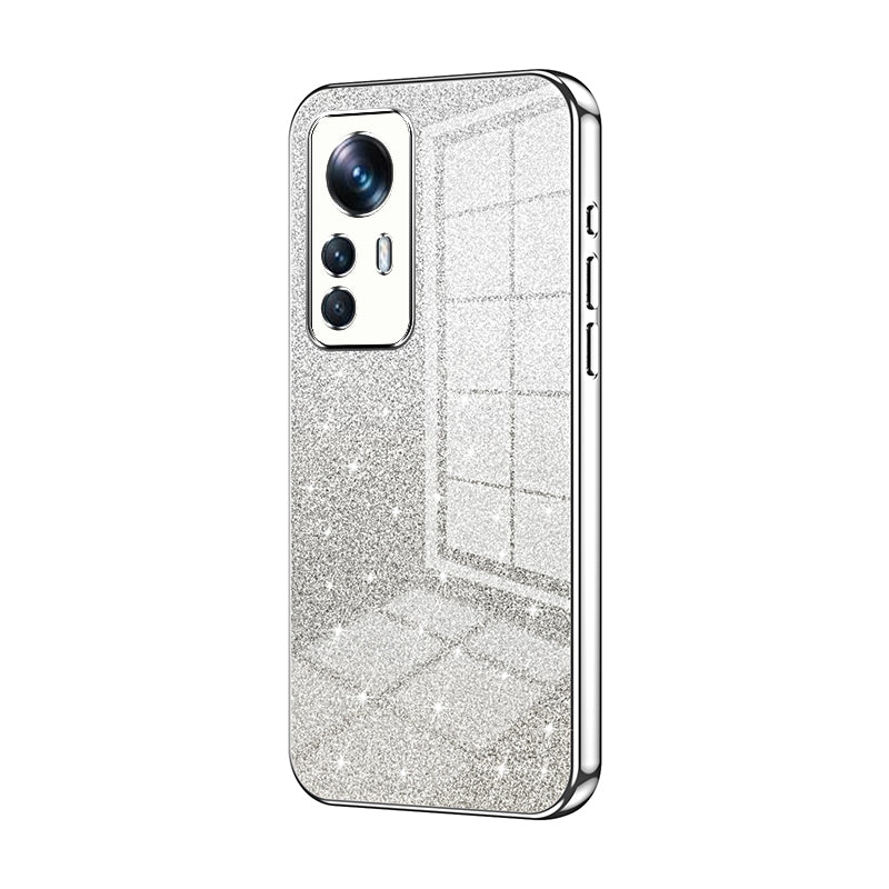 Xiaomi 12T Pro Luxurious Electroplated Gradient Glitter Powder Case - Enhanced Lens Protection