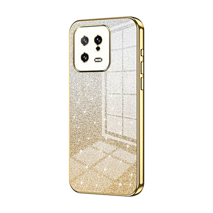 Xiaomi 13 Luxurious Electroplated Gradient Glitter Powder Case - Enhanced Lens Protection