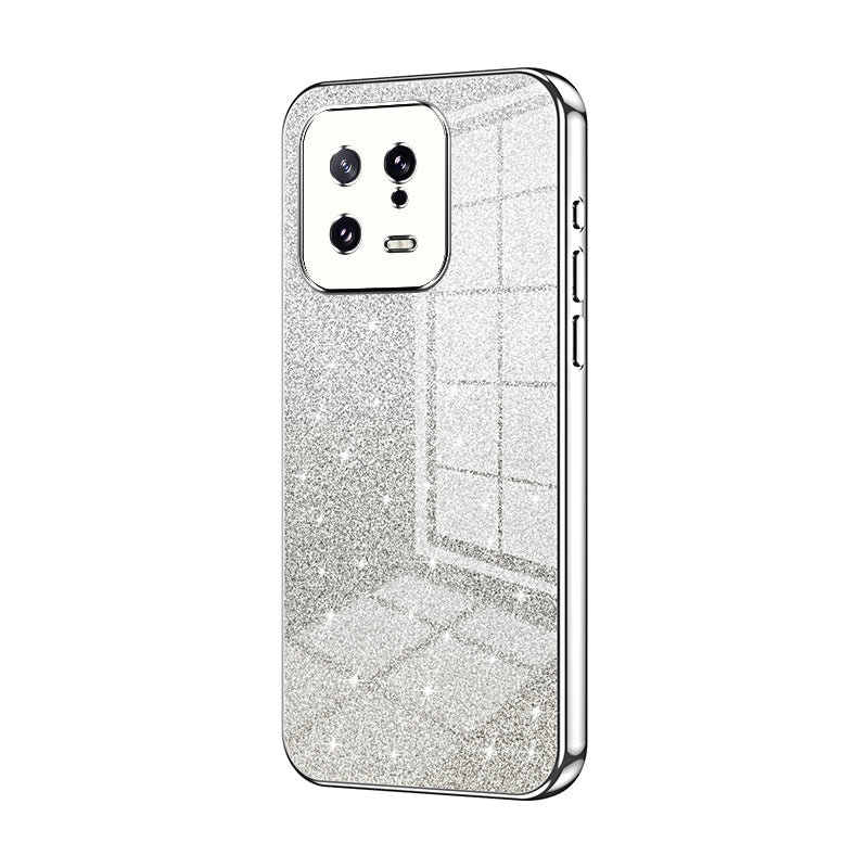 Xiaomi 13 Luxurious Electroplated Gradient Glitter Powder Case - Enhanced Lens Protection