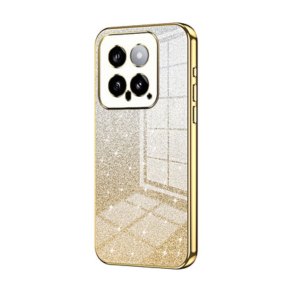 Xiaomi 14 Luxurious Electroplated Gradient Glitter Powder Case - Enhanced Lens Protection