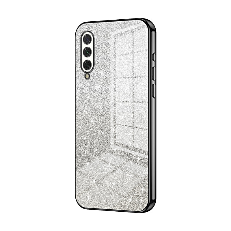 Xiaomi Mi CC9e Luxurious Electroplated Gradient Glitter Powder Case - Enhanced Lens Protection