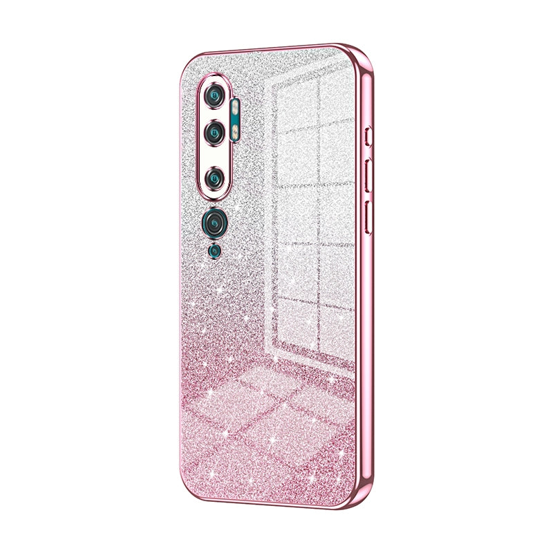 Xiaomi Mi CC9 Pro Luxurious Electroplated Gradient Glitter Powder Case - Enhanced Lens Protection