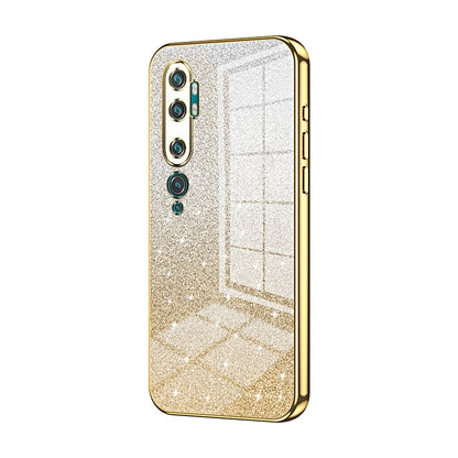 Xiaomi Mi Note 10 Luxurious Electroplated Gradient Glitter Powder Case - Enhanced Lens Protection